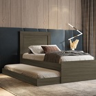 Cama Luara Solteiro Com Auxiliar Castanho – Vj Móveis