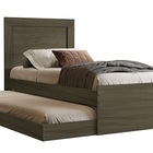 Cama Luara Solteiro Com Auxiliar Castanho – Vj Móveis