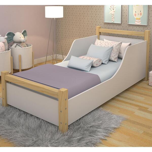 Cama Luna Infantil Montessoriana Mdf Pés Madeira