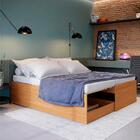 Cama Matrix Com 2 Colchões Solteiro D20 Cor Nature