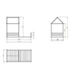 Cama Meia Casinha Infantil Proteção Ludika Madeira Pinus Refl