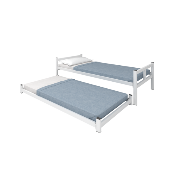 Cama Militar Stan Com Cama Auxiliar De Aço De Encaixe / Ferro