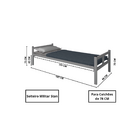 Cama Militar Stan Com Cama Auxiliar De Aço De Encaixe / Ferro