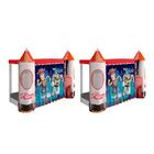 Cama Mini Com Dossel Carouge Branco E Vermelho