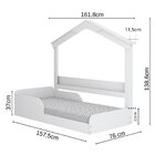 Cama Mini Montessori Com Casinha Porta-livros  Branco