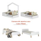 Cama Mini Montessori Com Casinha Porta-livros  Branco