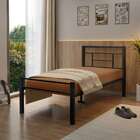 Cama Moderna Solteiro Aço Resistente Qualidade Preta