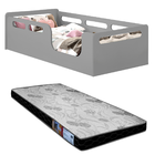 Cama Montessori 100% Mdf Solteiro Colchão Proteção Lateral Ci