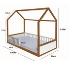 Cama Montessori 4 Em 1 Com Escada E Escorrega Mel/branco