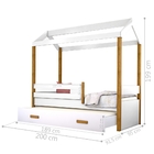 Cama Montessori Cabana Com Auxiliar Solteiro