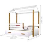 Cama Montessori Cabana Com Auxiliar Solteiro