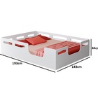 Cama Montessori Casal Lika Prática Com 2 Aberturas Em Mdf