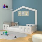 Cama Montessori Com Casinha Play  Branco