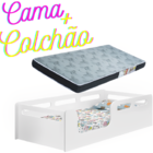Cama Montessori Com Colchão Solteiro Branca
