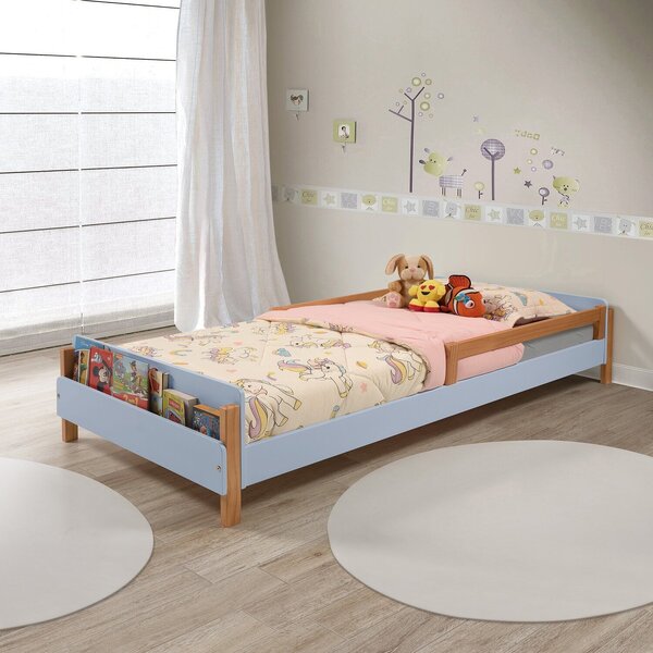 Cama Montessori Maui 45cm X 95cm X 205cm Azul Bb/amêndoa