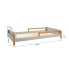 Cama Montessori Maui 45cm X 95cm X 205cm Branco/amêndoa