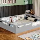 Cama Montessori Unissex Casal Cinza Potente