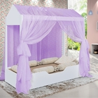 Cama Montessoriana 1,94 M Com Voal Lilás E Colchão