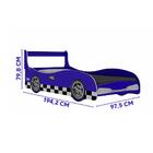 Cama Montessoriana Carro Solteiro Rally Azul Ash Shop Jm