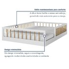 Cama Montessoriana Casal Ana 144,8x195x36cm Branco/amadeirado
