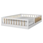 Cama Montessoriana Casal Ana 144,8x195x36cm Branco/amadeirado