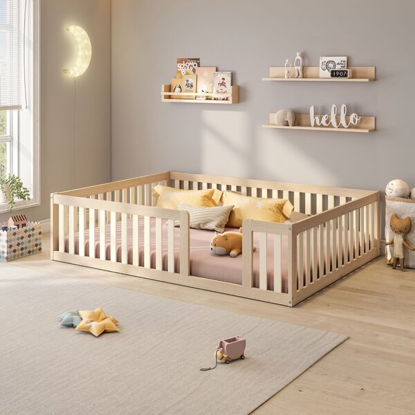 Cama Montessoriana Casal Com Grade Giulia Casatema Madeiraori