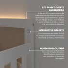 Cama Montessoriana Casal Com Led Giulia Rattan Casatema Madei