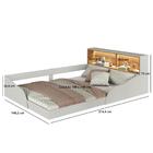 Cama Montessoriana Casal Infantil Com Protetor E Iluminação