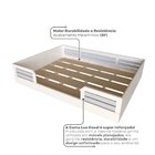 Cama Montessoriana Casal Infantil Lua Branco/cinza Cristal