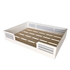 Cama Montessoriana Casal Infantil Lua Branco/cinza Cristal