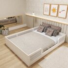 Cama Montessoriana Casal Infantil Lua Branco/cinza Cristal
