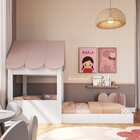 Cama Montessoriana Casinha Com Colchão Incluso Branco/rosa Mi
