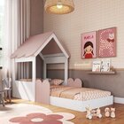 Cama Montessoriana Casinha Com Colchão Incluso Branco/rosa Mi
