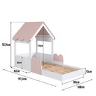 Cama Montessoriana Casinha Com Colchão Incluso Branco/rosa Mi