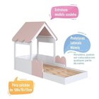 Cama Montessoriana Casinha Com Colchão Incluso Branco/rosa Mi
