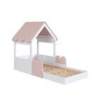 Cama Montessoriana Casinha Com Colchão Incluso Branco/rosa Mi