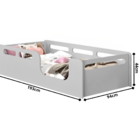Cama Montessoriana Cinza Solteiro Com Colchão
