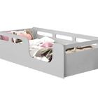 Cama Montessoriana Cinza Solteiro Com Colchão