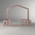 Cama Montessoriana Com Casinha Play Rosa