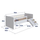 Cama Montessoriana De Solteiro Com Escada E Escorrega Affetto