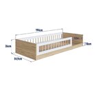 Cama Montessoriana De Solteiro Linha Affetto Aveiro Oak/branco