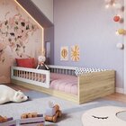 Cama Montessoriana De Solteiro Linha Affetto Aveiro Oak/branco