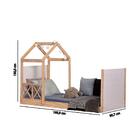 Cama Montessoriana Garden Com Telhado Single E Grade De Prot