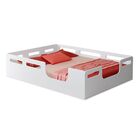 Cama Montessoriana Infantil Lika Fácil Acesso Casal  - Branco