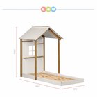 Cama Montessoriana Infantil Smile  Creme / Carvalho