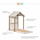 Cama Montessoriana Infantil Smile  Creme / Carvalho