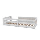 Cama Montessoriana Infantil Space Solteiro Com Rattan E Grade