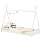 Cama Montessoriana Madeira Cabana Com Estrado Elin - Branco