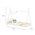 Cama Montessoriana Madeira Cabana Com Estrado Elin - Branco