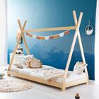 Cama Montessoriana Madeira Cabana Com Estrado Elin - Natural